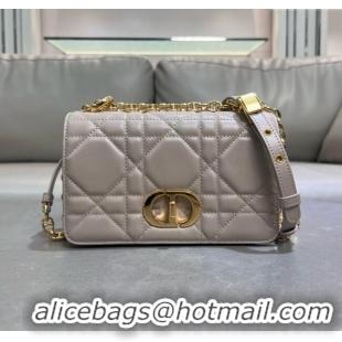 High Quality Dior Small Soft Dior Caro Bag in Macrocannage Lambskin M9252 Beige Grey 2025