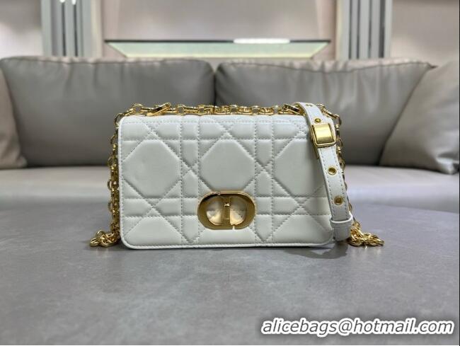 Top Quality Dior Small Soft Dior Caro Bag in Macrocannage Lambskin M9252 White 2025
