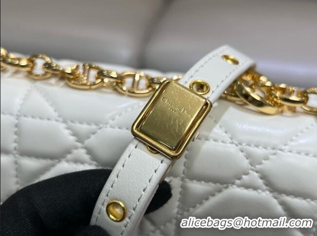 Top Quality Dior Small Soft Dior Caro Bag in Macrocannage Lambskin M9252 White 2025