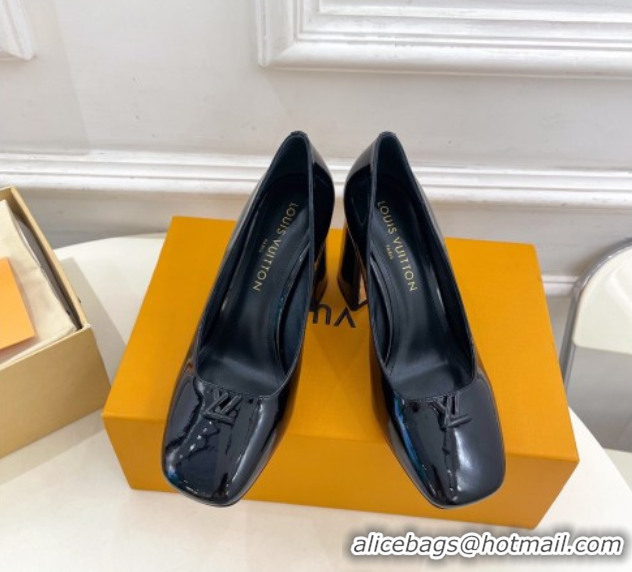 Discount Louis Vuitton Swing Pumps 9cm in Patent Leather Black 2025 1AGTY9