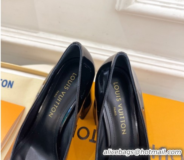 Discount Louis Vuitton Swing Pumps 9cm in Patent Leather Black 2025 1AGTY9