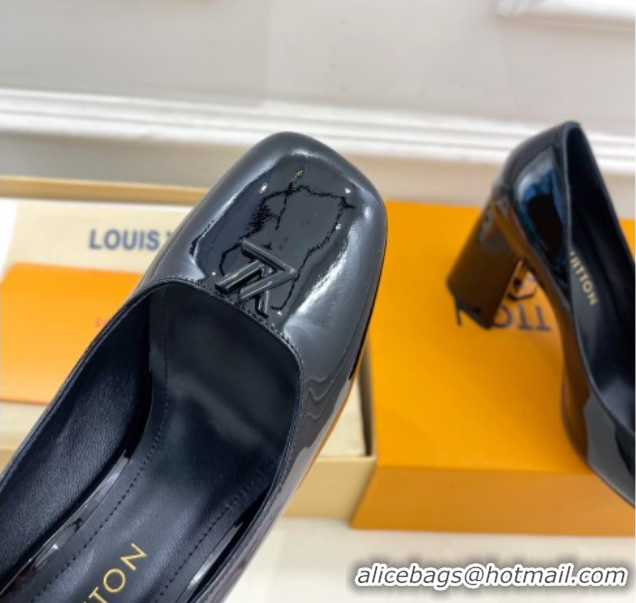 Discount Louis Vuitton Swing Pumps 9cm in Patent Leather Black 2025 1AGTY9