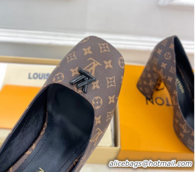 Unique Style Louis Vuitton Swing Pumps 9cm in Monogram Canvas Brown 2025 1AGTY9 0422170