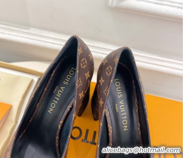 Unique Style Louis Vuitton Swing Pumps 9cm in Monogram Canvas Brown 2025 1AGTY9 0422170