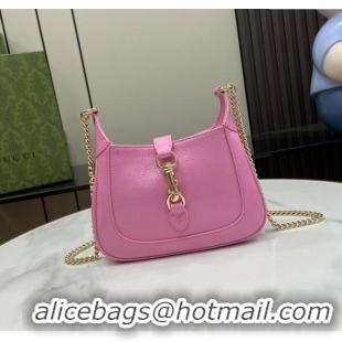 Top Grade Gucci Jackie Notte Mini Bag in Crinkled Patent Leather ‎782889 Pink 2024