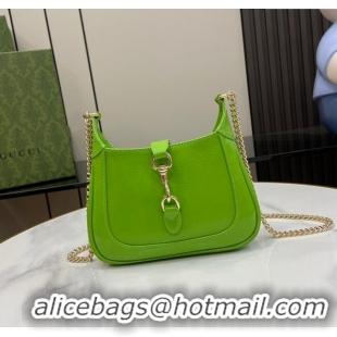 Buy Fashionable Gucci Jackie Notte Mini Bag in Crinkled Patent Leather ‎782889 Green 2024
