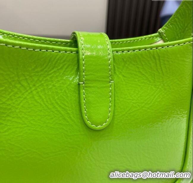 Buy Fashionable Gucci Jackie Notte Mini Bag in Crinkled Patent Leather ‎782889 Green 2024