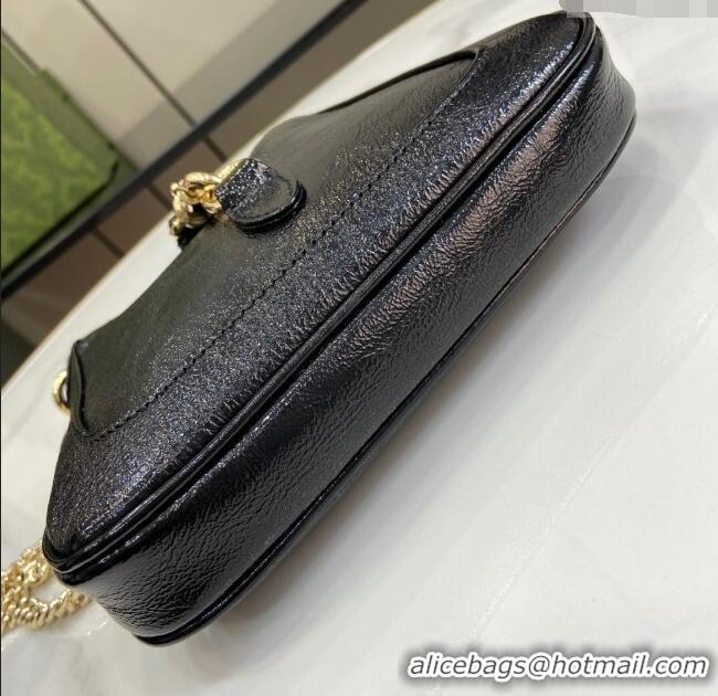 Trendy Design Gucci Jackie Notte Mini Bag in Crinkled Patent Leather ‎782889 Black 2024