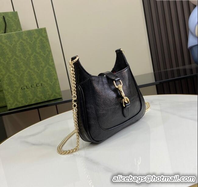 Trendy Design Gucci Jackie Notte Mini Bag in Crinkled Patent Leather ‎782889 Black 2024