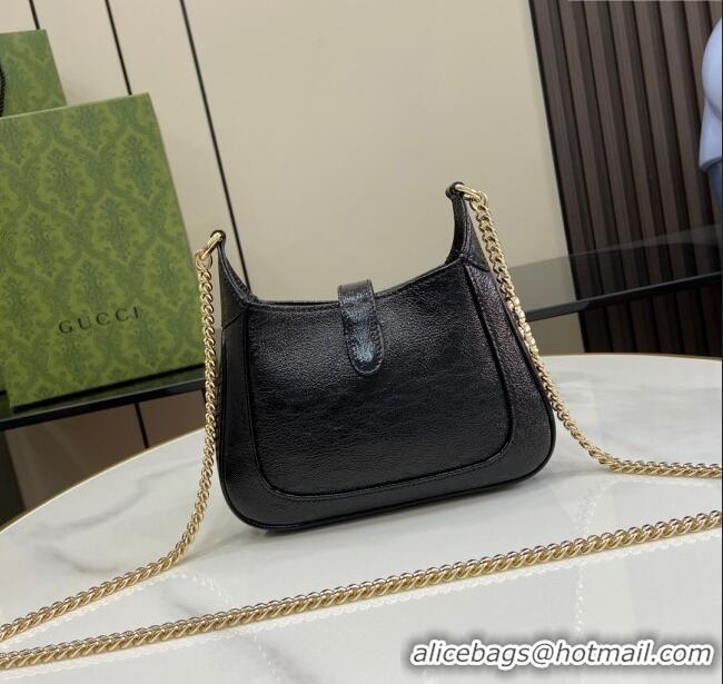 Trendy Design Gucci Jackie Notte Mini Bag in Crinkled Patent Leather ‎782889 Black 2024
