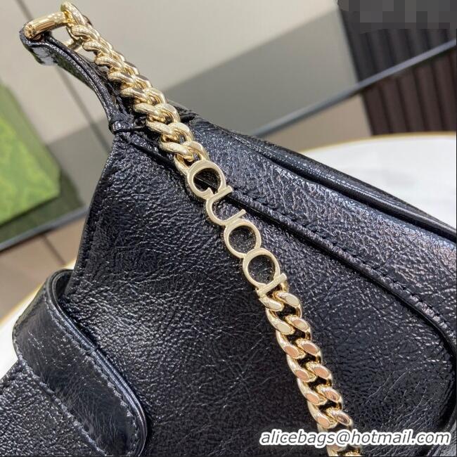 Trendy Design Gucci Jackie Notte Mini Bag in Crinkled Patent Leather ‎782889 Black 2024