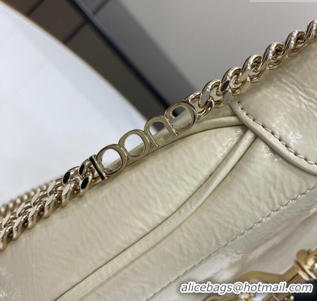 Market Sells Gucci Jackie Notte Mini Bag in Crinkled Patent Leather ‎782889 Ivory 2024