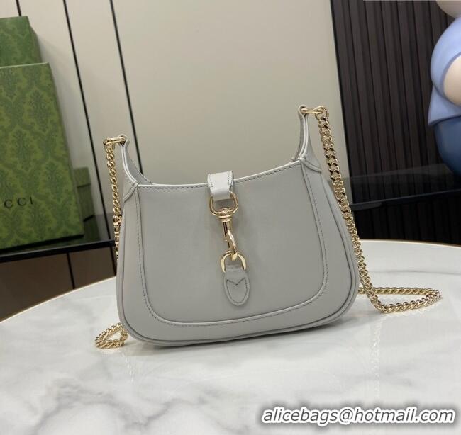 Market Sells Gucci Jackie Notte Mini Bag in Smooth Leather ‎782889 Grey 2024