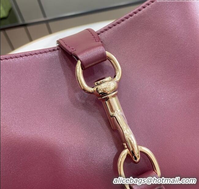 Luxury Cheap Gucci Jackie Small Shoulder Bag in Smooth Leather 782849 Burgundy 2024