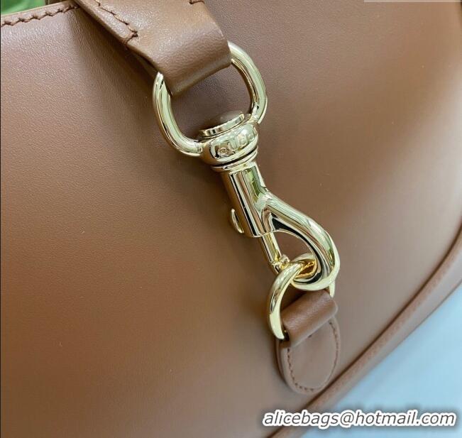 Top Design Gucci Jackie Small Shoulder Bag in Smooth Leather 782849 Brown 2024