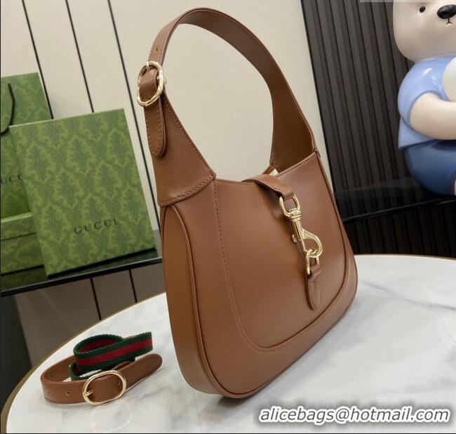 Top Design Gucci Jackie Small Shoulder Bag in Smooth Leather 782849 Brown 2024
