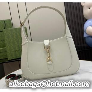 New Cheap Gucci Jackie Small Shoulder Bag in Smooth Leather 782849 Ivory 2024