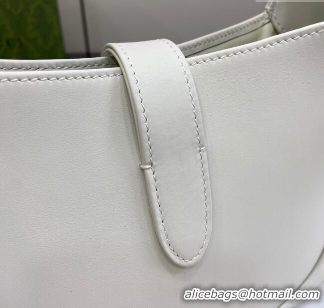 New Cheap Gucci Jackie Small Shoulder Bag in Smooth Leather 782849 Ivory 2024