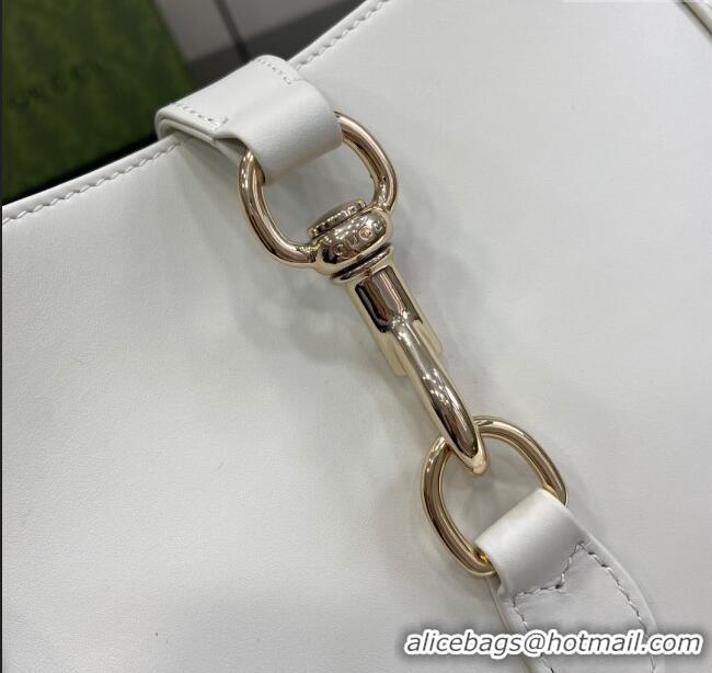 New Cheap Gucci Jackie Small Shoulder Bag in Smooth Leather 782849 Ivory 2024