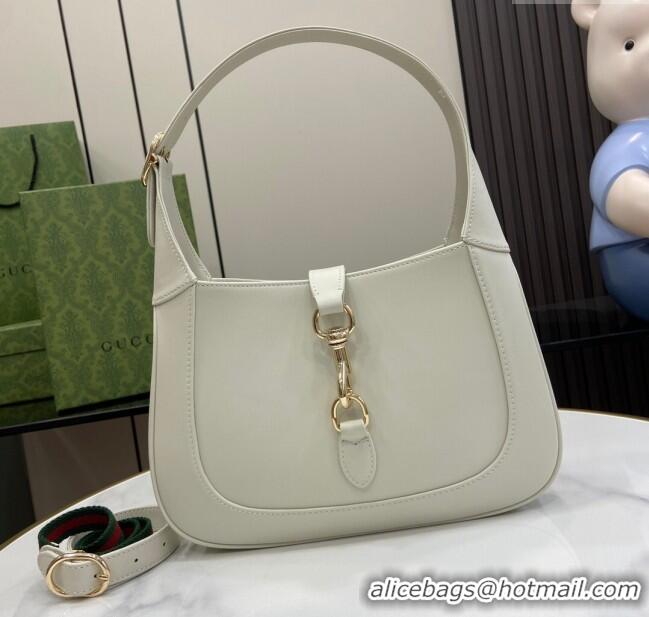 New Cheap Gucci Jackie Small Shoulder Bag in Smooth Leather 782849 Ivory 2024