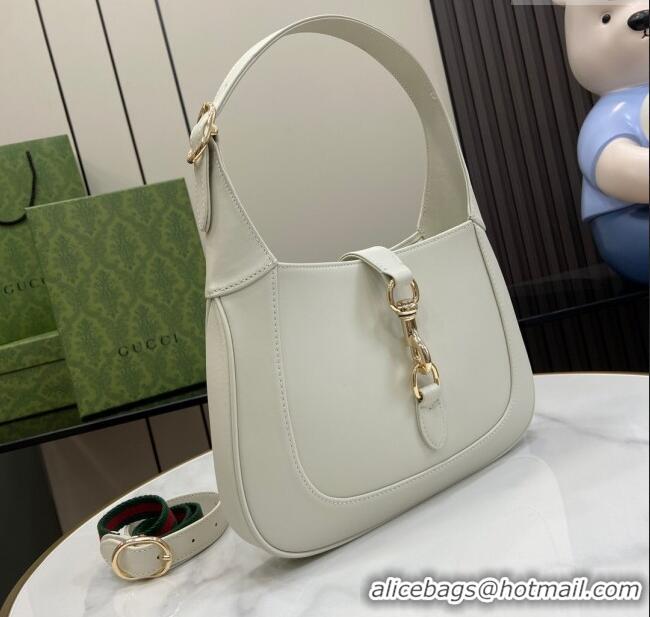 New Cheap Gucci Jackie Small Shoulder Bag in Smooth Leather 782849 Ivory 2024