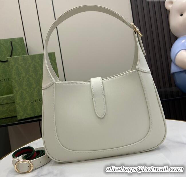 New Cheap Gucci Jackie Small Shoulder Bag in Smooth Leather 782849 Ivory 2024