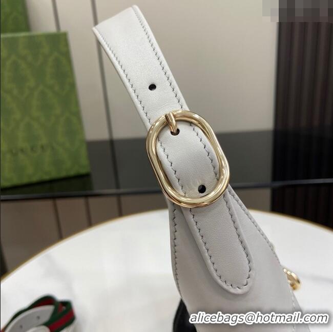 Famous Brand Gucci Jackie Small Shoulder Bag in Smooth Leather 782849 Grey 2024