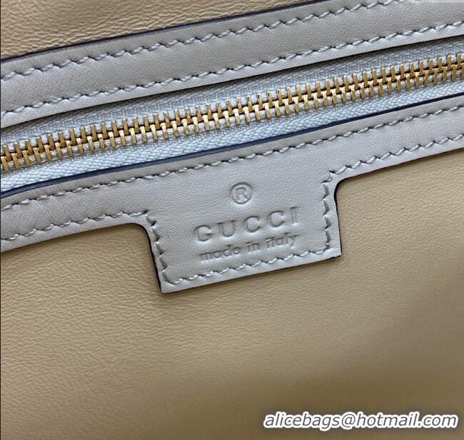 Famous Brand Gucci Jackie Small Shoulder Bag in Smooth Leather 782849 Grey 2024