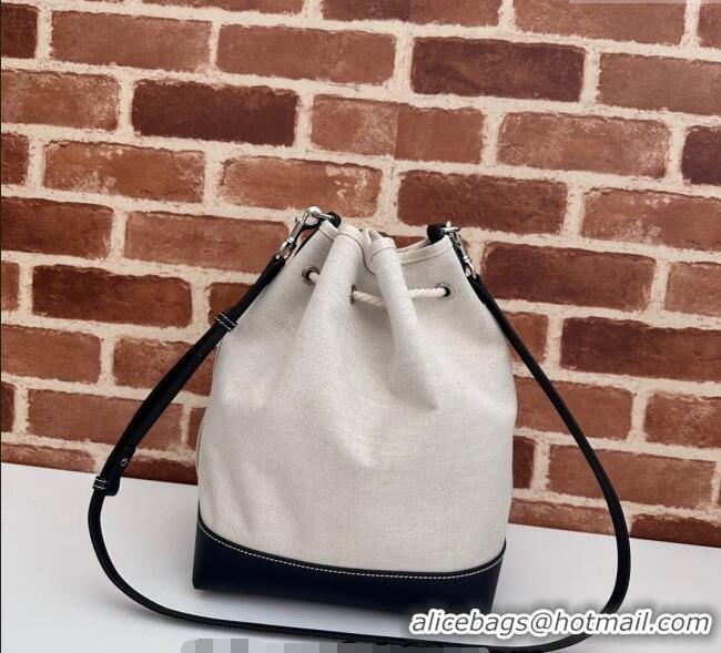 Best Grade Gucci Canvas Small Bucket bag with GUCCI Print 772856 Beige/Blue 2024