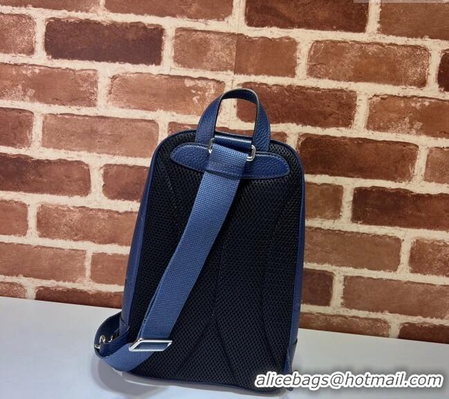 Affordable Price Gucci Mens Jumbo GG Leather Crossbody Bag 766937 Blue 2024