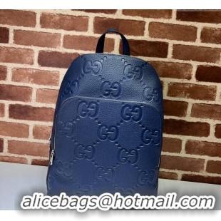 Specials Cheap Gucci Mens Large Jumbo GG Leather Backpacks Bag ‎766932 Blue 2024