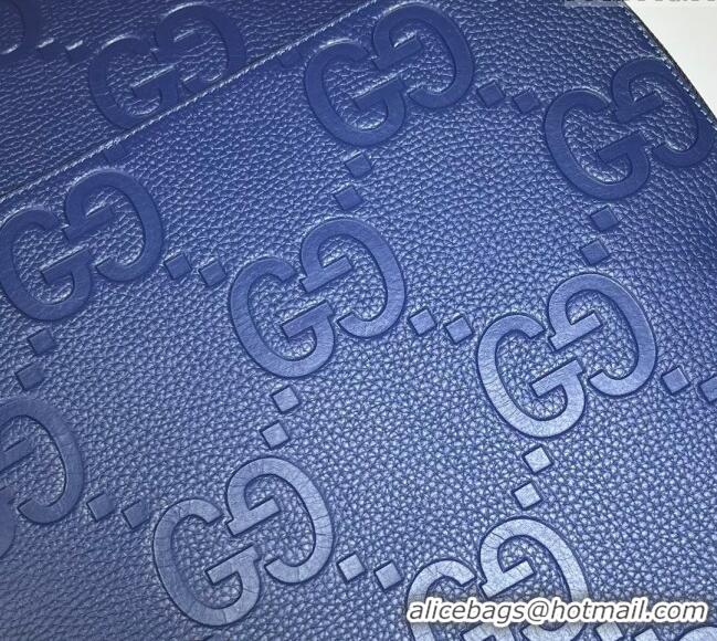 Specials Cheap Gucci Mens Large Jumbo GG Leather Backpacks Bag ‎766932 Blue 2024