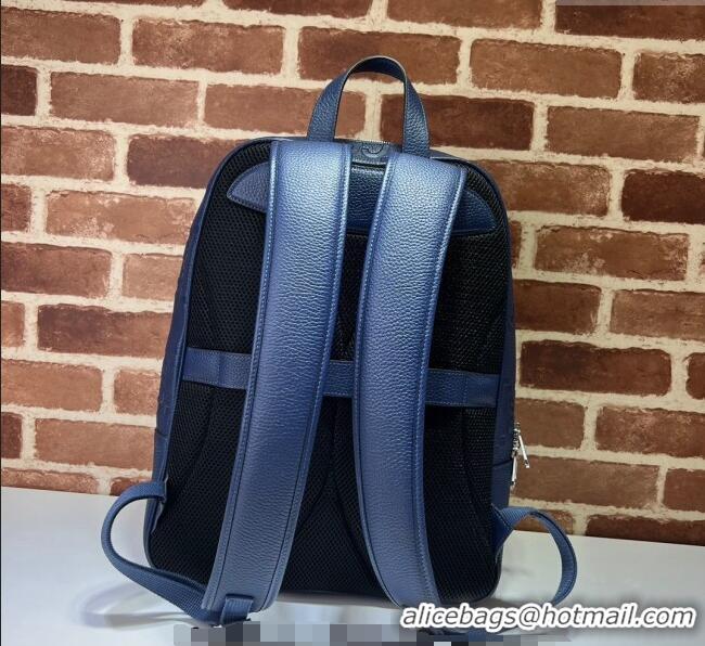 Specials Cheap Gucci Mens Large Jumbo GG Leather Backpacks Bag ‎766932 Blue 2024