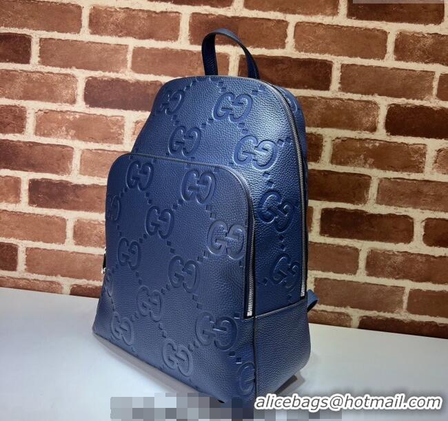 Specials Cheap Gucci Mens Large Jumbo GG Leather Backpacks Bag ‎766932 Blue 2024