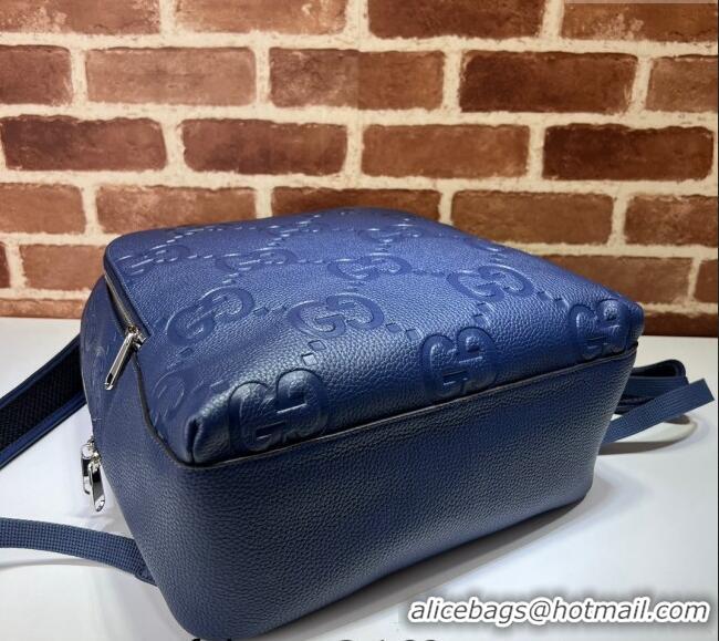Specials Cheap Gucci Mens Large Jumbo GG Leather Backpacks Bag ‎766932 Blue 2024