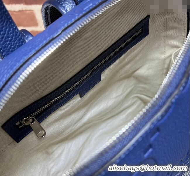 Specials Cheap Gucci Mens Large Jumbo GG Leather Backpacks Bag ‎766932 Blue 2024