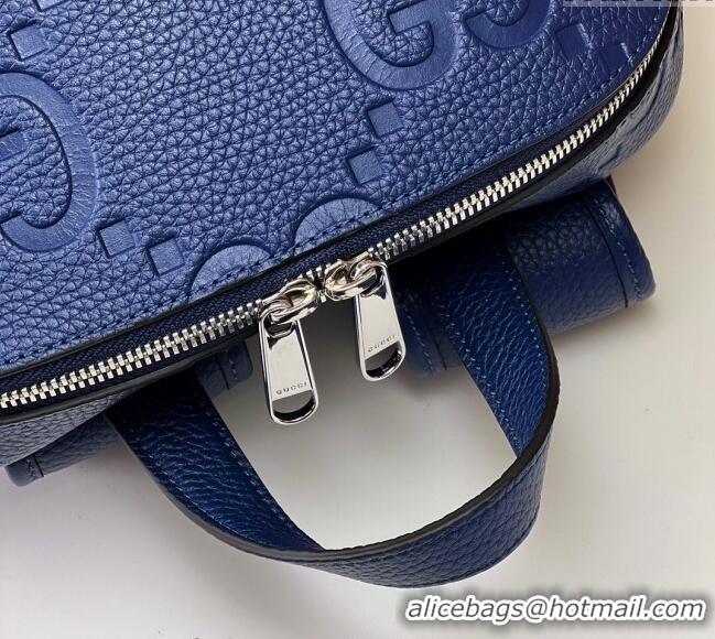 Specials Cheap Gucci Mens Large Jumbo GG Leather Backpacks Bag ‎766932 Blue 2024