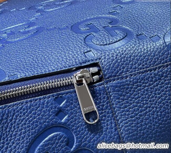 Specials Cheap Gucci Mens Large Jumbo GG Leather Backpacks Bag ‎766932 Blue 2024