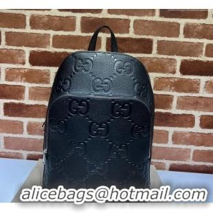 Buy Discount Gucci Mens Large Jumbo GG Leather Backpacks Bag ‎766932 Black 2024