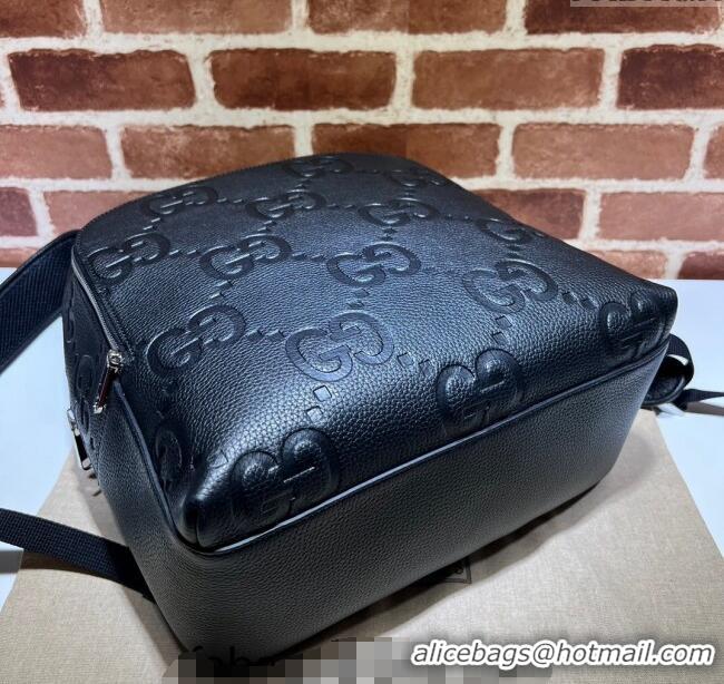 Buy Discount Gucci Mens Large Jumbo GG Leather Backpacks Bag ‎766932 Black 2024