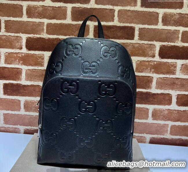 Buy Discount Gucci Mens Large Jumbo GG Leather Backpacks Bag ‎766932 Black 2024