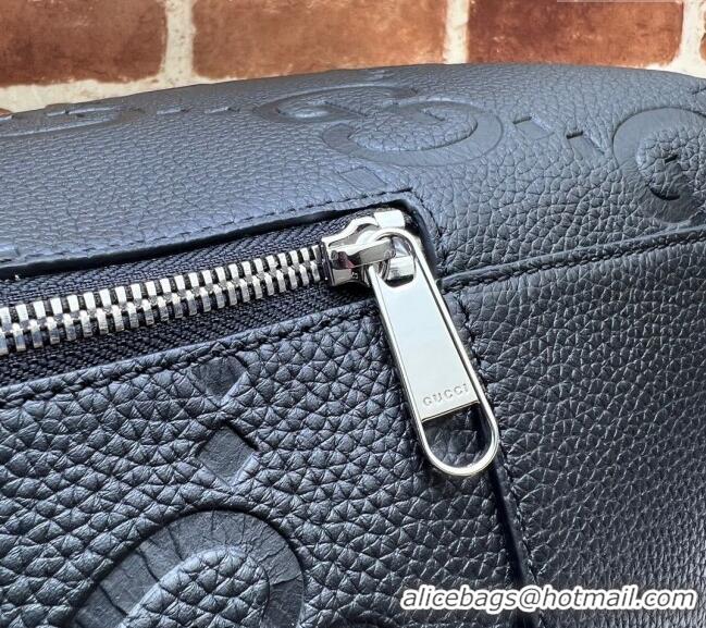 Buy Discount Gucci Mens Large Jumbo GG Leather Backpacks Bag ‎766932 Black 2024