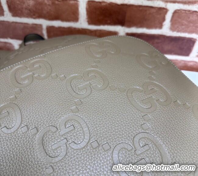 Best Product Gucci Mens Large Jumbo GG Leather Backpacks Bag ‎766932 Grey 2024