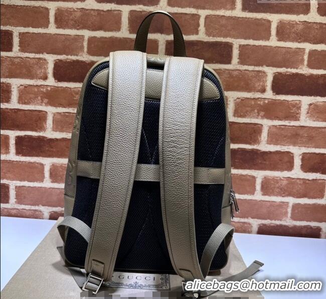 Best Product Gucci Mens Large Jumbo GG Leather Backpacks Bag ‎766932 Grey 2024