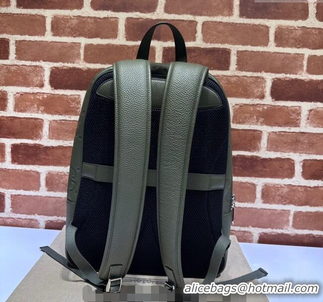 Most Popular Gucci Mens Large Jumbo GG Leather Backpacks Bag ‎766932 Green 2024