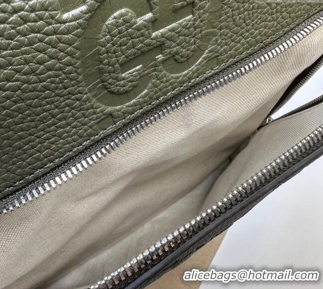 Most Popular Gucci Mens Large Jumbo GG Leather Backpacks Bag ‎766932 Green 2024