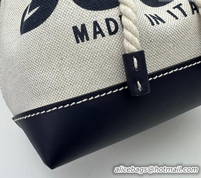 Inexpensive Gucci Canvas Mini Bucket bag with GUCCI Print 777166 Beige/Blue 2024