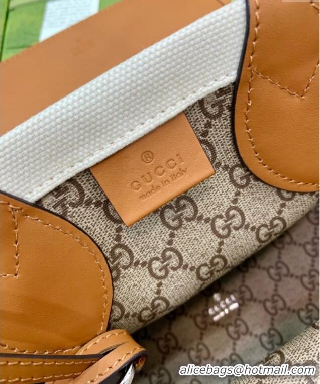 New Product Gucci Canvas Mini Tote Bag with GUCCI Print 772144 Beige/Brown 2024