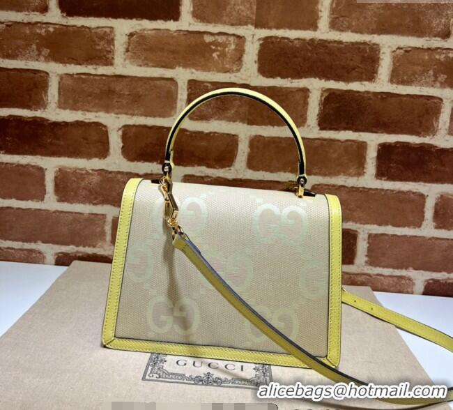 Buy Discount Gucci Ophidia Jumbo GG Small Top Handle Bag 651055 Yellow 2024