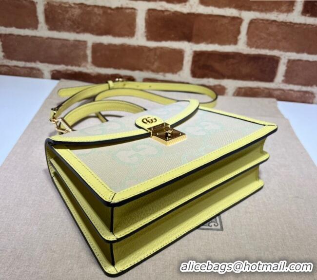 Buy Discount Gucci Ophidia Jumbo GG Small Top Handle Bag 651055 Yellow 2024